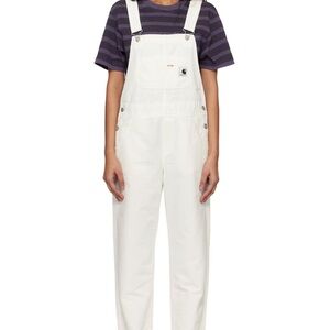CARHARTT WORK IN PROGRESS
White Norris Bib Denim Overalls